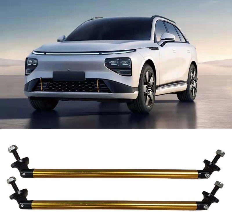 BDZMC 2PCS 11.42'' Splitter Strut Rods, Car Bumper Strut Rods, Front Lip Rod Protector Splitter, Adjustable Tie Support Bars, Lip Bumper Splitter, Universal Splitter Diffuser Strut Rods (Gold) - Image 1